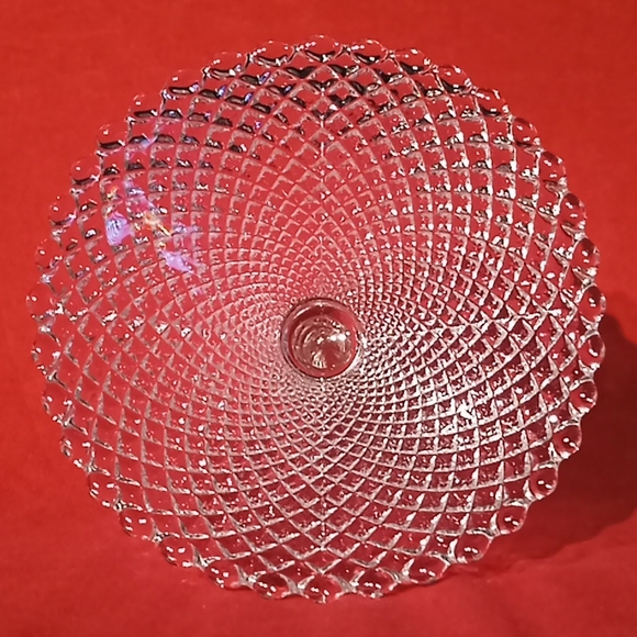 Miss America Clear Footed Round Compote By Anchor Hocking. Centerpiece Glass.. - Picture 2 of 11